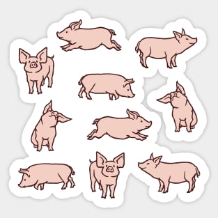 little pigs vibin' Sticker